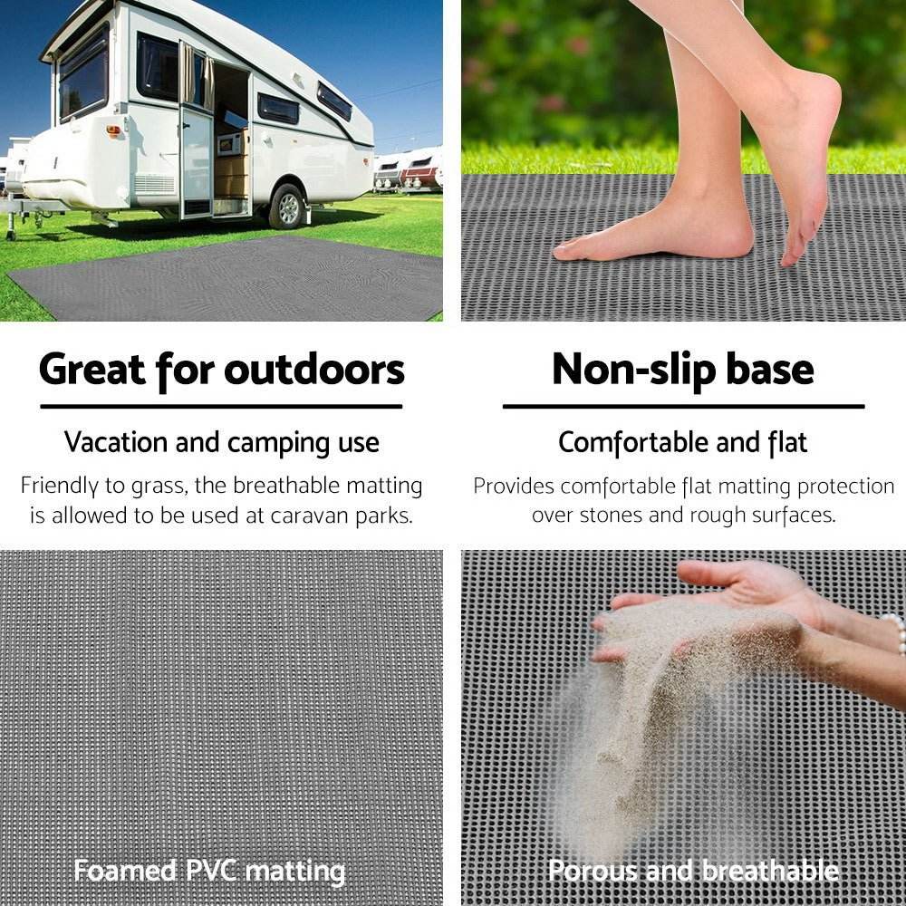 Weisshorn 3M X 2.5M Annex Matting Floor Mats Mesh Caravan Camping Annexe - Outdoorium