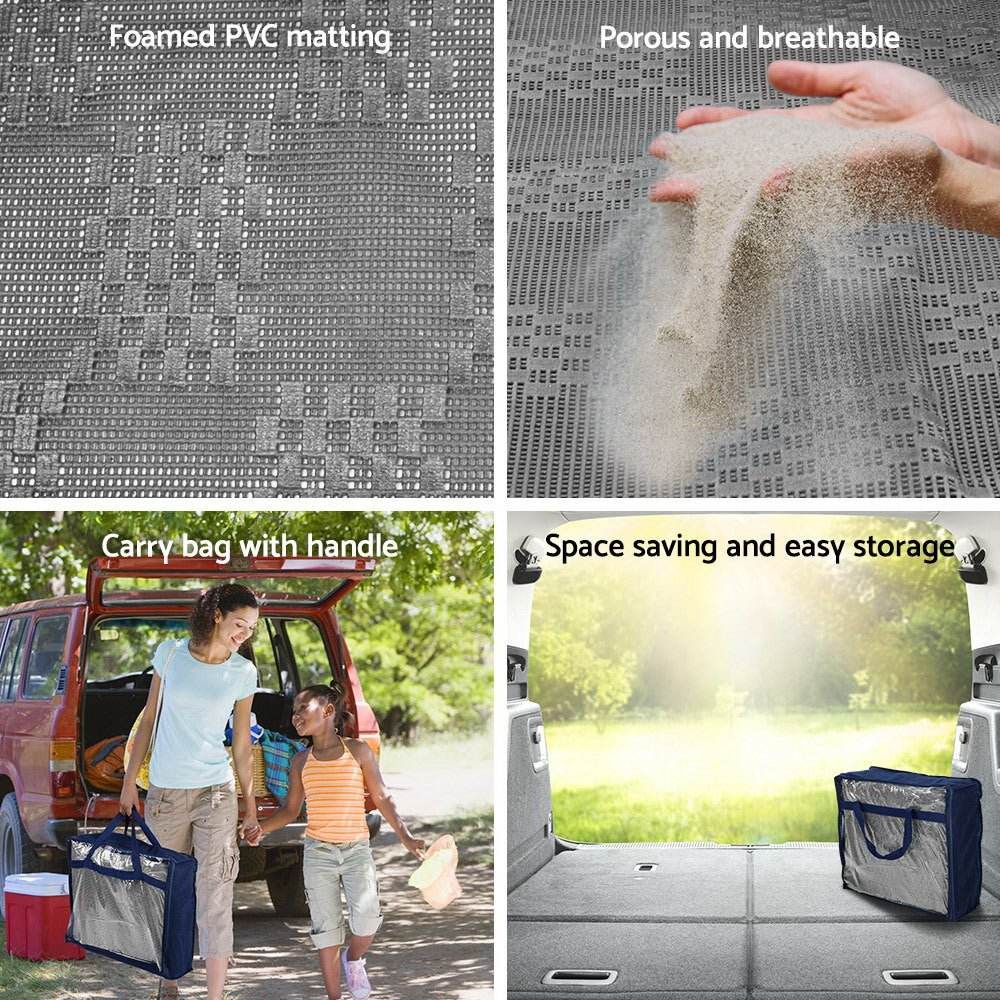 Weisshorn 4M X 2.5M Annex Matting 600GSM Floor Mats Mesh Caravan Camping Annexe - Outdoorium