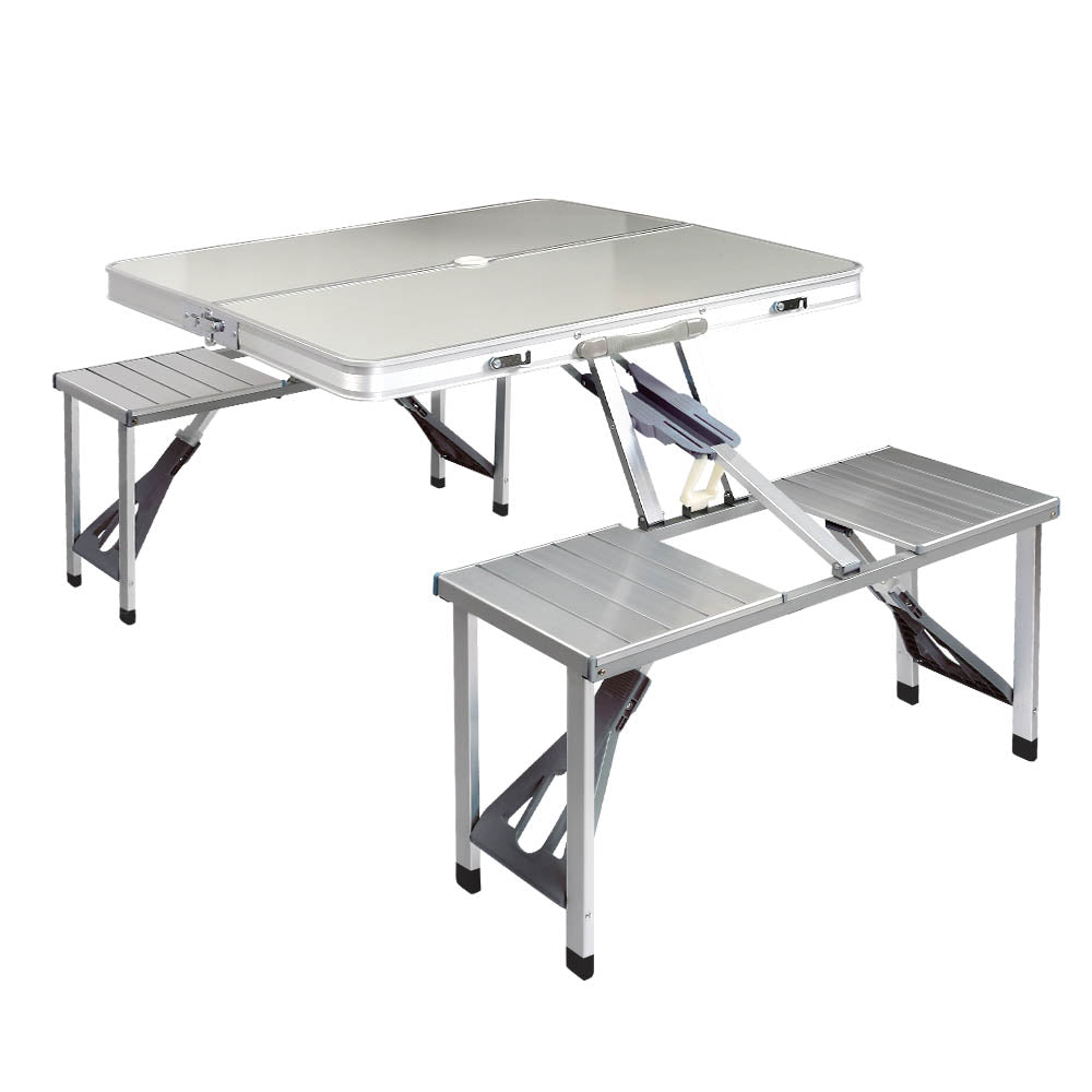 Weisshorn Camping Table Folding Aluminum Portable Outdoor Picnic 85CM - Outdoorium