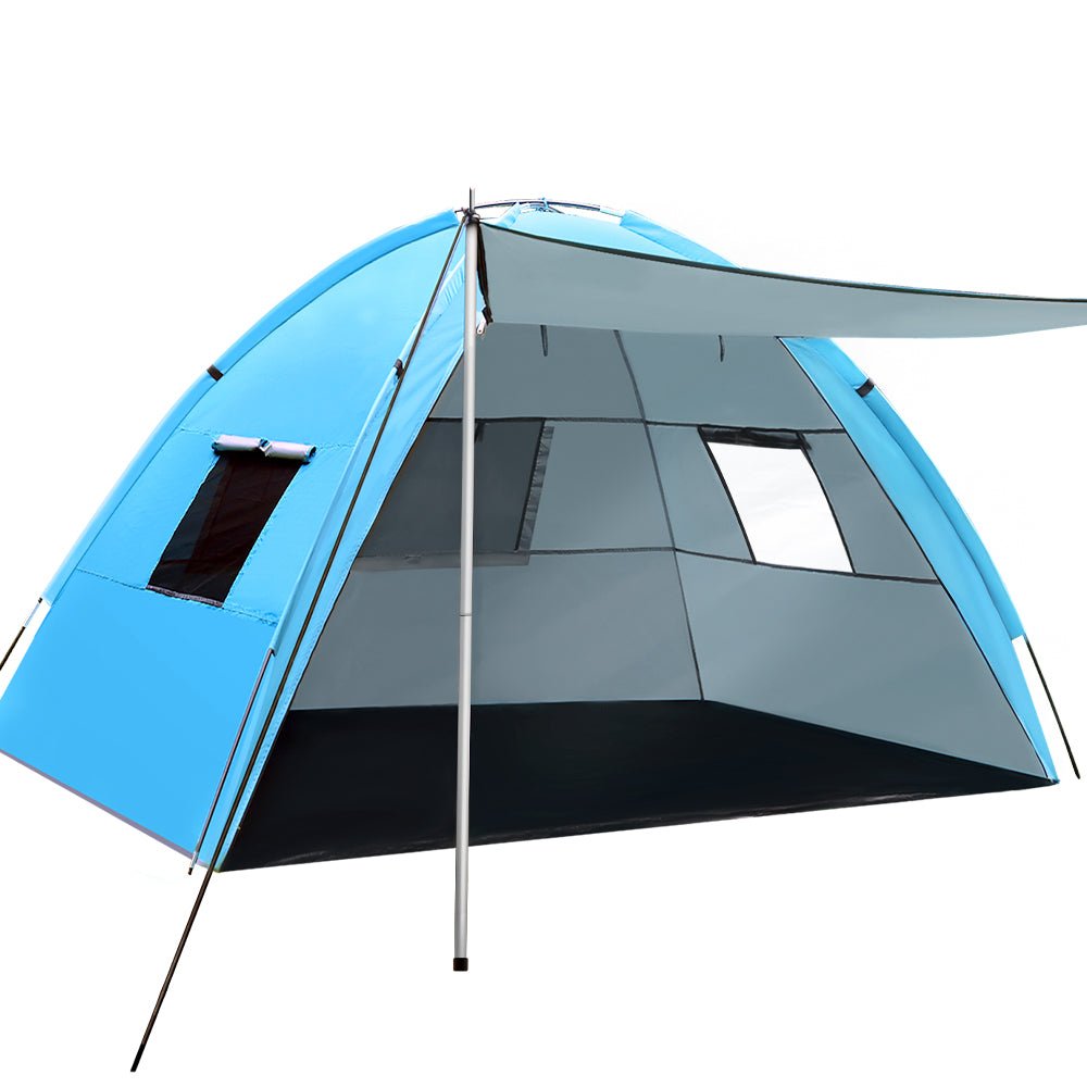 Weisshorn Camping Tent Beach Tents Hiking Sun Shade Shelter Fishing 2-4 Person - Outdoorium