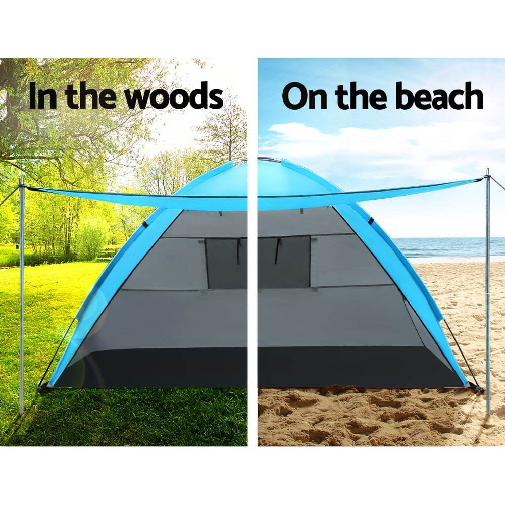 Weisshorn Camping Tent Beach Portable Hiking Sun Shade Shelter Fishing 4 Person - Outdoorium