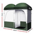 Weisshorn Double Camping Shower Toilet Tent Outdoor Portable Change Room - Outdoorium