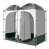 Weisshorn Double Camping Shower Toilet Tent Outdoor Portable Change Room - Outdoorium