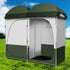 Weisshorn Double Camping Shower Toilet Tent Outdoor Portable Change Room - Outdoorium
