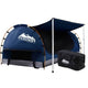 Weisshorn Double Swag Camping Swags Canvas Free Standing Dome Tent Dark Blue 4CM | Outdoorium