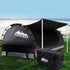 Weisshorn Double Swag Camping Swags Canvas Free Standing Dome Tent Dark Grey 4CM - Outdoorium