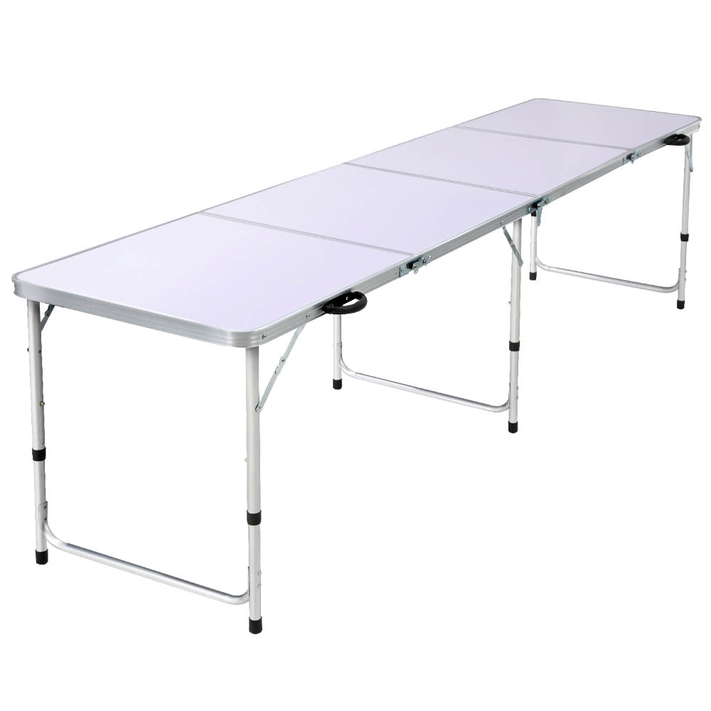 Weisshorn Camping Table Folding Aluminum Portable BBQ Outdoor 240CM - Outdoorium