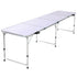 Weisshorn Folding Camping Table 240CM Portable Outdoor Picnic BBQ Aluminium Desk - Outdoorium