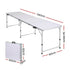 Weisshorn Folding Camping Table 240CM Portable Outdoor Picnic BBQ Aluminium Desk - Outdoorium