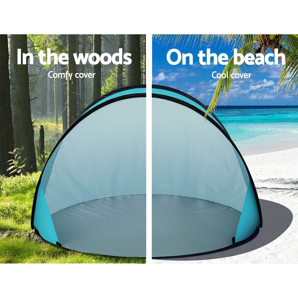 Weisshorn Pop Up Beach Tent Camping Portable Sun Shade Shelter Fishing - Outdoorium