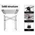 Weisshorn Folding Camping Table 70CM Roll Up Outdoor Picnic BBQ Aluminium Desk - Outdoorium