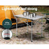 Weisshorn Folding Camping Table 70CM Roll Up Outdoor Picnic BBQ Aluminium Desk - Outdoorium