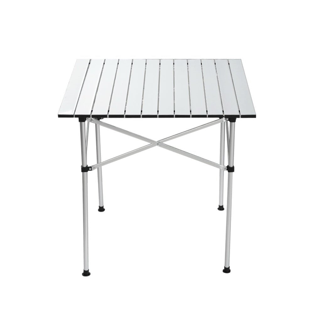Weisshorn Camping Table Roll Up Aluminum Portable Desk Picnic 70CM - Outdoorium
