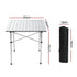 Weisshorn Folding Camping Table 70CM Roll Up Outdoor Picnic BBQ Aluminium Desk - Outdoorium
