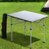 Weisshorn Folding Camping Table 70CM Roll Up Outdoor Picnic BBQ Aluminium Desk - Outdoorium
