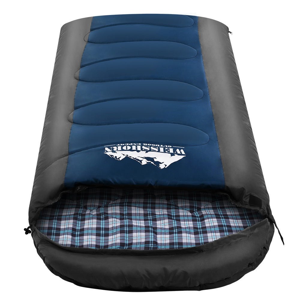 Weisshorn Sleeping Bag Camping Hiking Tent Winter Outdoor Comfort 0 Degree Navy - Outdoorium