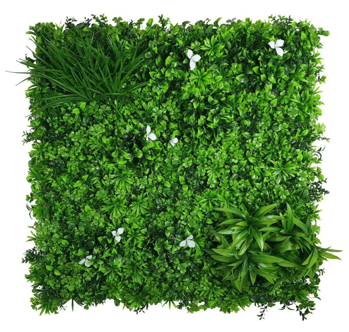 White Oasis Vertical Garden / Green Wall UV Resistant 1m x 1m - Outdoorium