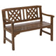 Gardeon Outdoor Garden Bench Wooden Chair 2 Seat Patio Furniture Lounge Natural - Outdoorium