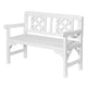 Gardeon Outdoor Garden Bench Wooden Chair 2 Seat Patio Furniture Lounge White | Outdoorium