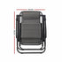 Gardeon 2PC Zero Gravity Chair Folding Outdoor Recliner Adjustable Sun Lounge Camping Grey - Outdoorium