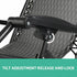 Gardeon 2PC Zero Gravity Chair Folding Outdoor Recliner Adjustable Sun Lounge Camping Grey - Outdoorium